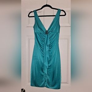 Teal Ruched dress